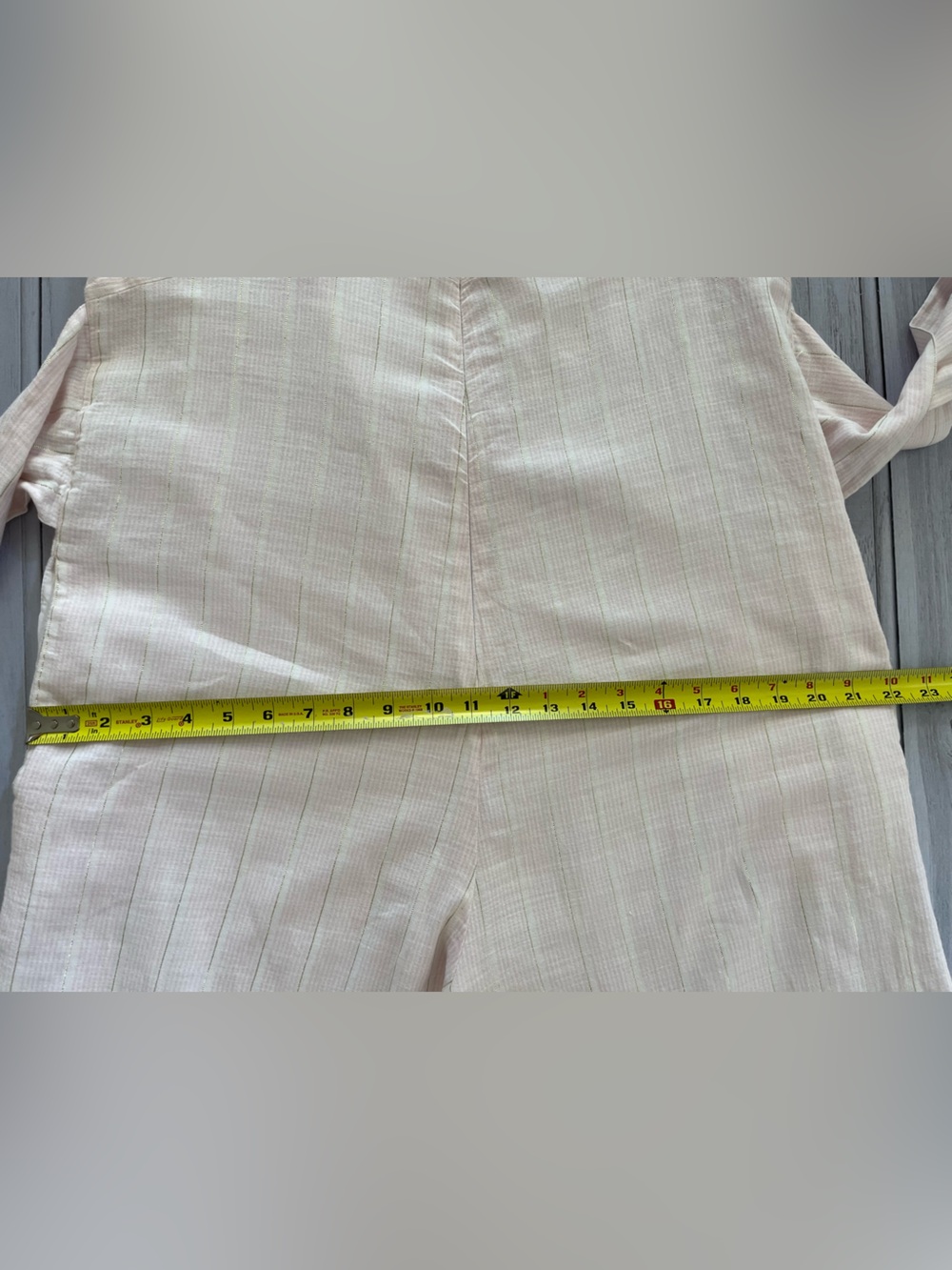 Vineyard Vines x Palm Beach Lately pink white stripe wide leg jumpsuit. 12 - Picture 14 of 15